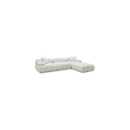 TOV Furniture Calliope Cream Vegan Shearling 4-Piece Modular Sectional