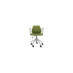 Kartell Maui Soft Swivel Chair by Tribute to Vico Magistretti, Pack of 1, Trevira Fabric Red