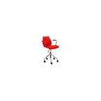 Kartell Maui Soft Swivel Chair by Tribute to Vico Magistretti, Pack of 1, Trevira Fabric Red