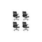 Marsail Executive Office Chair Ergonomic Desk Chair with Flip-up Armrests PU Leather Height-Adjustable Swivel Rolling Brown