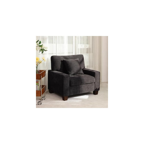 DOPEDIO 40" Fabric Accent Chair, Single Couch for Living Room, Dark Grey