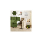 KCGKCG 116" Modular U Shaped Cloud Couch, Chenille Sectional Couches for Living Room with Ottoman, Deep Seat Sofa Cloud Sectional Couch with Charging Station, Cup Holder, Side Pocket, Green