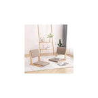 Tiita 2-Pack Foldable Meditation Floor Chairs, Back Support, Wood Brown