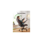 Marsail Executive Office Chair Ergonomic Desk Chair with Flip-up Armrests PU Leather Height-Adjustable Swivel Rolling Brown