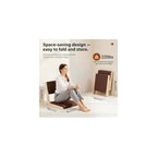 Tiita 2-Pack Foldable Meditation Floor Chairs, Back Support, Wood Brown