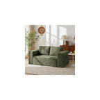 63" Loveseat Sofa Couch in a Box, 2 Seater Boneless Couch, Green