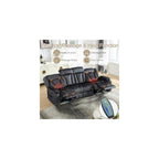 Power Reclining Sofa, Zero Wall Hugger 4 Seat Recliner Couch with Console