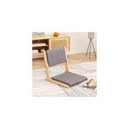Tiita 2-Pack Foldable Meditation Floor Chairs, Back Support, Wood Brown