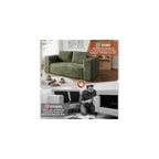 63" Loveseat Sofa Couch in a Box, 2 Seater Boneless Couch, Green