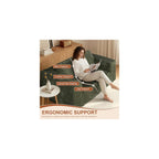 63" Loveseat Sofa Couch in a Box, 2 Seater Boneless Couch, Green