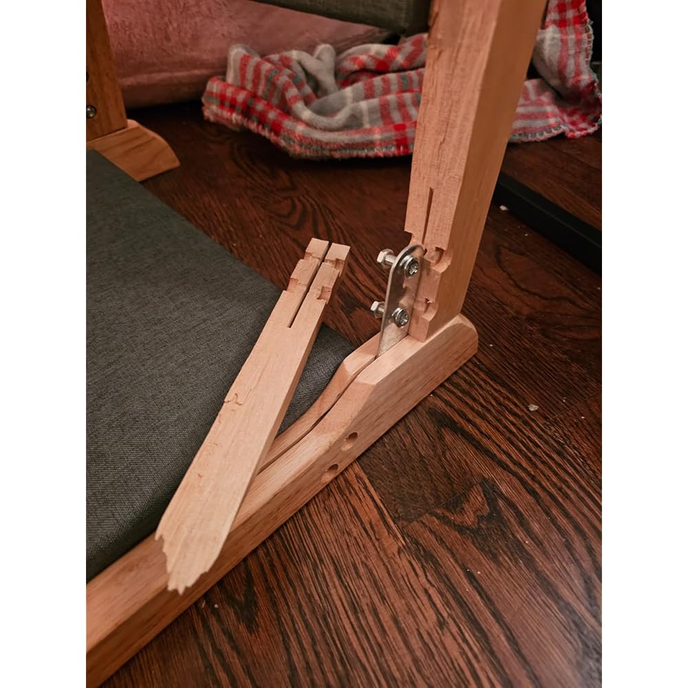 Tiita 2-Pack Foldable Meditation Floor Chairs, Back Support, Wood Brown