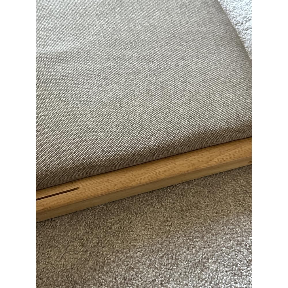 Tiita 2-Pack Foldable Meditation Floor Chairs, Back Support, Wood Brown