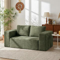 63" Loveseat Sofa Couch in a Box, 2 Seater Boneless Couch, Green