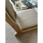 Tiita 2-Pack Foldable Meditation Floor Chairs, Back Support, Wood Brown